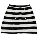 Missoni Striped Knit Mini Skirt in Black Cotton