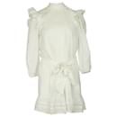 Reformation Dinah Kleid aus weißer Baumwolle