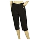 Michael Kors Black Woolen Bermuda Shorts Cropped Trousers Pants size US 4