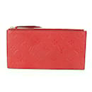 Red Leather Monogram Empreinte Felicie Zip Pouch Insert Case - Louis Vuitton