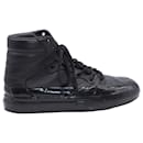 Balenciaga Dipping-effect High-top Sneakers In Black Leather