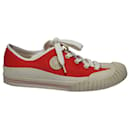 Acne Studios Logo Patch Sneakers in Red Cotton - Autre Marque