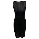 Gucci Sleeveless Knit Midi Dress in Black Silk