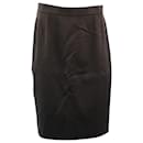 Escada Knee Length Pencil Skirt in Black Wool