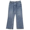 Agolde Riley High Rise Straight Crop Jeans in Blue Cotton Denim - Autre Marque