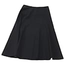 Theory Panel Skirt in Black Wool