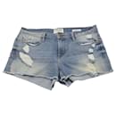 Frame Le Cutoff Denim Shorts in Cotone Azzurro - Frame Denim