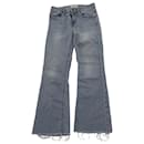 Bota Jeans Frame Le Crop Mini em Algodão Azul - Frame Denim