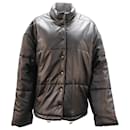 Rails Faux Leather Puffer Jacket in Black Polyester - Autre Marque