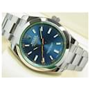 Rolex 116400GV Milgauss green glass Z blue Mens