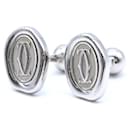 [Used] [Cartier / Cartier] wax seal motif cufflinks lined C 2C sterling silver Ag925