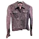 Purple lilac leather jacket - Gianni Versace