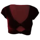Top Reformation Lois Cut Out in poliestere bordeaux