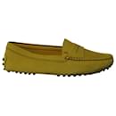 Tod's City Gommino Driving Shoes in Yellow Suede