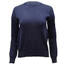 Zadig & Voltaire Elbow Stars Sweater in Navy Blue Cotton