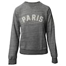 Sandro Paris Sweatshirt mit Applikation aus grauer Baumwolle