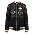 Gucci Floral Guipure Lace Bomber Jacket