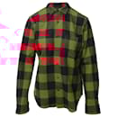 AMI Paris Flannel Overshirt in Red Wool - Autre Marque