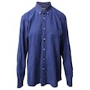 Missoni Speckled Button-Down Shirt in Blue Cotton