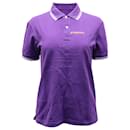 Prada Short-Sleeve Polo Shirt in Purple Cotton