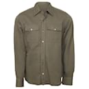 Tom Ford Button Down Shirt in Green Linen