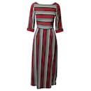 Alice By Temperley Striped Maxi Dress in Red Silk - Alice by Temperley