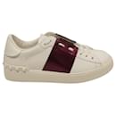 Valentino Open sneakers in white and purple leather