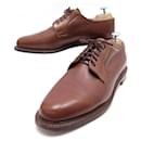 NINE PARABOOT DERBY SHOES 6.5 40.5 BROWN GRAINED LEATHER NEW SHOES - Paraboot