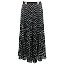 Prada skirt in black & white polka dot pleated print
