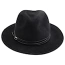 Sombrero Philip Treacy Fedora en lana negra - Autre Marque