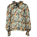 Blusa con estampado de guepardo en viscosa multicolor de Temperley London