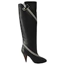 Céline Zip Nappa black leather boots