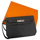 Kelly Depeches Leather Clutch Bag - Hermès