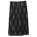 Boss Velyssa Pleated A-Line Skirt with Sparkly Embroidery in Black Polyester - Hugo Boss