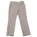 Theory Treeca 4 Cropped Gingham Pants in Multicolor Polyester
