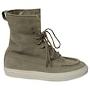 Common Projects Tournament Shearling High-Top Sneakers in Grey Suede - Autre Marque