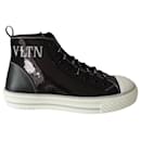 Sneakers Valentino Montante in pelle nera