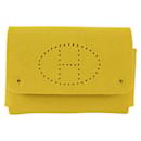 Yellow Perforated Felt Mini Evelyne Flap Pouch Accessory 5H124 - Autre Marque