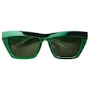 lunettes de soleil bottega veneta, modèle vert crête - Bottega Veneta