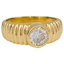 Diamond ring 1,01 carat yellow gold. - inconnue