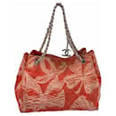 Coco Mark Chain Tote Handbag Canvas - Chanel