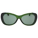 Dries Van Noten Dries 195 Runde Sonnenbrille aus grünem Acetat