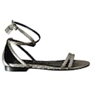 Tom Ford sandals in silver python