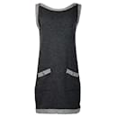 Chanel Grey Cashmere Knit Sleeveless Dress W/ CC Turnkey Pockets 2011