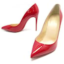 CHRISTIAN LOUBOUTIN SHOES PUMPS SO KATE RED PATENT LEATHER 39.5 - Christian Louboutin