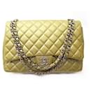 CHANEL CLASSIC TIMELESS MAXI JUMBO PATENT LEATHER GOLD HAND BAG - Chanel