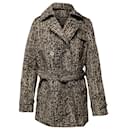 Michael Kors Printed Trench Coat in Brown Polyester