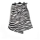 asymmetrical 90s Y2K zebra-print skirt. Made in Italy. - Vintage