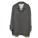 *[Used] BALMAIN coat long sleeves / name embroidery / winter dark gray - Balmain
