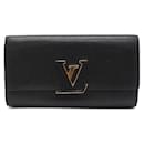 Louis Vuitton Black Taurillon Leather Capucines Long Wallet